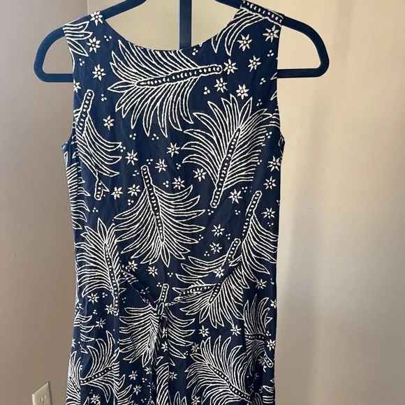 Bella Canvas Midnight Blue and Cream Patterned Maxi‎ Dress - Picture 5 of 6